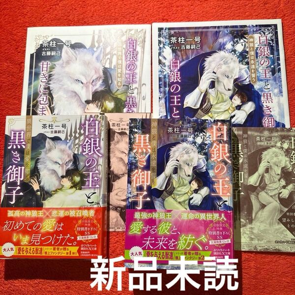 BL小説 文庫 茶柱一号 古藤嗣己 白銀の王と黒き御子 2冊セット 特典付き ペーパー コミコミスタジオ 小冊子 新品 未読品