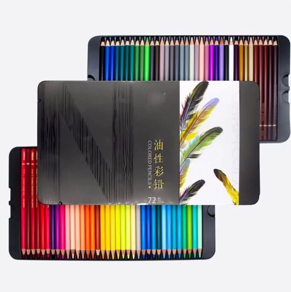 訳あり Nyoni 油性色鉛筆 72本セット プロアーティスト 重ね塗り 描画用品