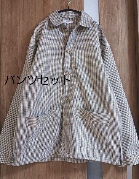 美品 Nylaus カジュアルジャケット パンツ セット チェック L ゆったり