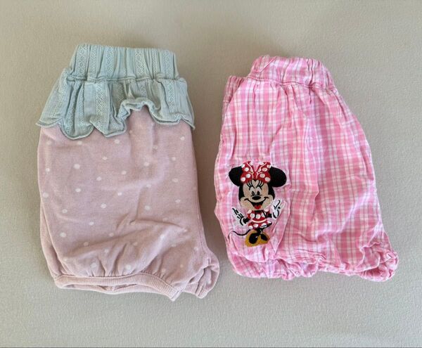 美品 ディズニー100周年半袖ズボン フタフタいちご半ズボン 90センチ
