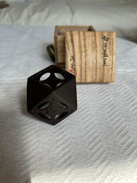 茶道具 切子蓋置 鋳物 宝紅庵 清光