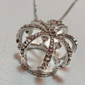 人気 再入荷!【シルバー】クラウン ネックレス ゴスロリ 量産 水曜日のアリス クリア リズリサ