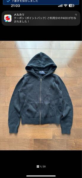 極美品!90's POLO SPORT RALPH LAUREN ニットパーカM ジップアップ