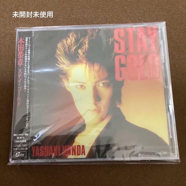 未開封未使用国内盤CD 本田恭章 STAY GOLD ステイ・ゴールド