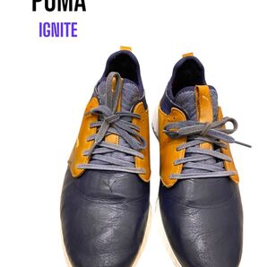 〈送料無料〉PUMA イグナイト ゴルフシューズ ネイビー×キャメル