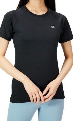 CW-X レディース Tシャツ 新品未使用 ブラック 丸首 吸汗速乾 UVカット 抗菌防臭DLY115
