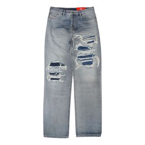 DIESEL 1955 Damage Straight Denim Pants