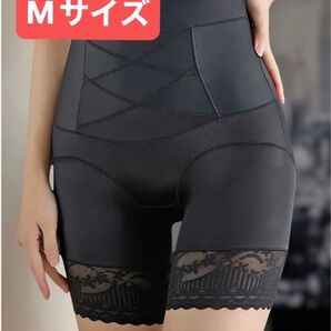 【新品未使用】ヒップアップ ブラック ハイウエストガードル ウエスト スリム ブラック M ガードル ダイエット 補正下着 黒