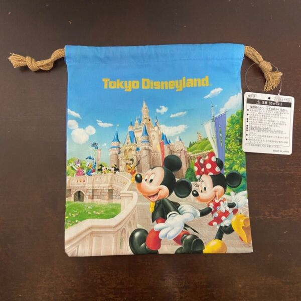 東京ディズニーリゾート限定 きんちゃく パーク柄 ディズニーランド シンデレラ城 巾着袋