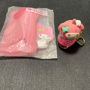 マイメロディ メッシュ小物入れ、シェイカーキーホルダー 2個セット