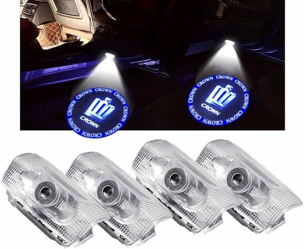 210系クラウン 車用ドアランプ カーテシランプ 工具付 ドアウェルカムライト カーテシライト LEDロゴ投影 1