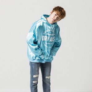 HUMAN MADE サテンフード パーカー XL ブルー