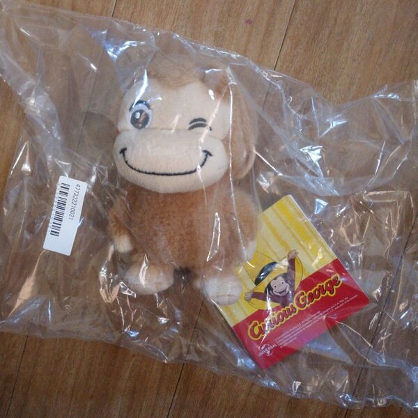 ぬいぐるみ おさるのジョージ ぽってりマスコット ふわもこ ウインク