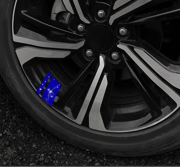 車 ホイール リム ステッカー 飾り 装飾 アクセサリー ドレスアップ ピンク カーステッカー きらきら かっこいい おしゃれ