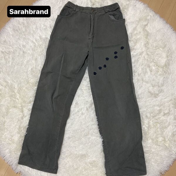 Sarahbrand カーゴパンツ 肉球刺繍 カーキ カジュアルパンツ Lサイズ 713