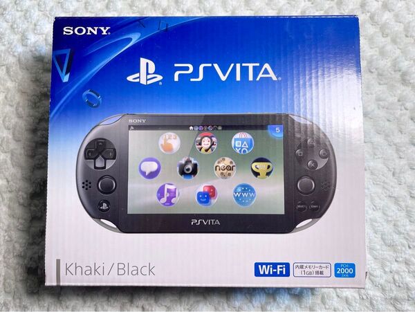 PlayStation Vita PCH-2000 シリーズ Wi-Fiモデル カーキ/ブラック psvita 本体 美品