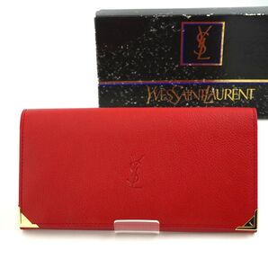 新品未使用 Yves Saint Laurent 長財布 YSL がま口