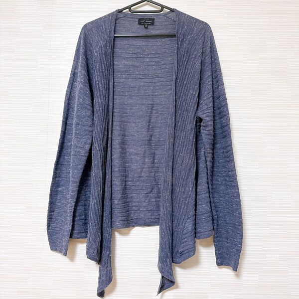 LUCKY BRAND ラッキーブランド カーディガン 青 ブルー 長袖 カーディガン 長袖 ボタンレス 羽織り