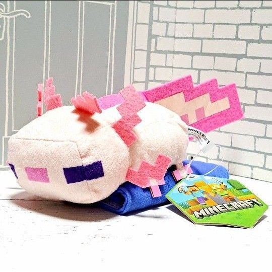 【非売品】マインクラフト 肩乗りぬいぐるみ ウーパールーパー タグ付き プレゼント
