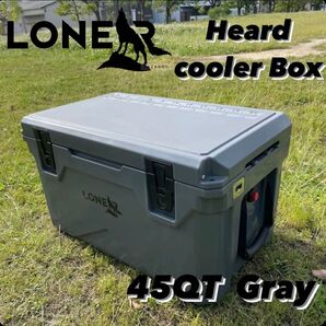 保冷力抜群!【LONER】ハードクーラー45QT Gray アイスランドクーラー yeti オルカ スノーピーク キャンプ