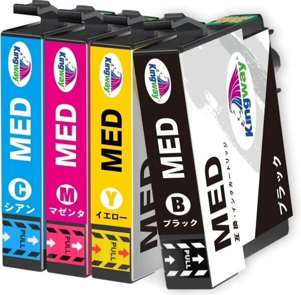 エプソン MED-4CL 互換インクカートリッジ 4個セット 目玉焼き