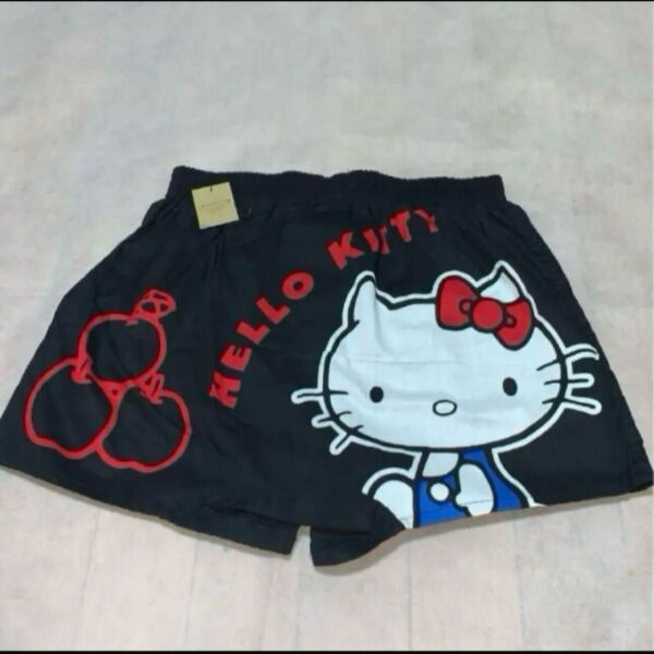 新品 未使用 hellokitty トランクス ハローキティ キャラクター 黒 Mサイズ