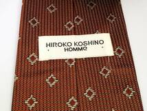 【HIROKO KOSHINO HOMME】ヒロコ コシノ オム 日本製・総柄ネクタイ・絹100% シルク・8284_画像6