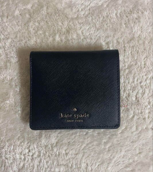 【kate spade】 ブラック 二つ折り財布