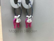 K-form ● 犬のピアス ●　ピンク　● made in Sweden ● 北欧雑貨 ●_画像1
