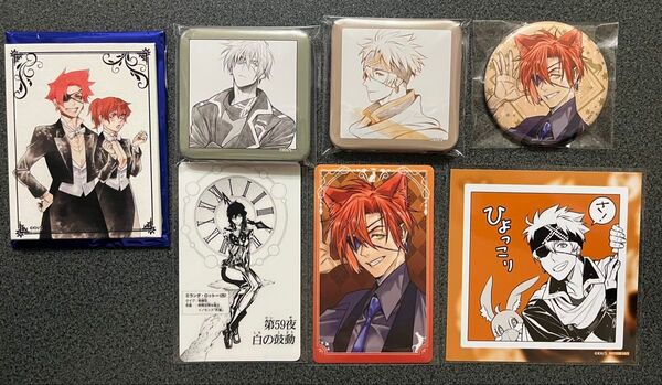 D.Gray-man Dグレ ポップアップ ラビ ホロ缶バッジ ましかくブロマイド コレクションカード