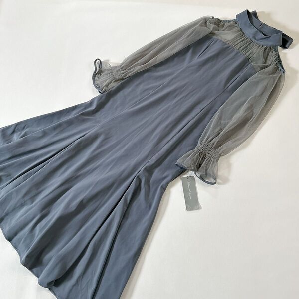 最終価格からさらにお値下げ*未使用品 ドリードール ロングドレス ワンピース マキシ丈 L 結婚式 大きめ チュール ドッキング