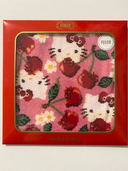 【新品】フェイラー サンリオ キティちゃん ★ ハローキティ チェリー ハンカチ★ FEILER タオル