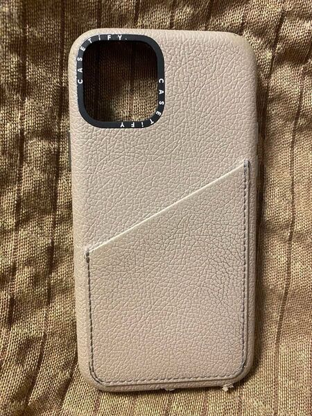 casetify iPhone 11proレザーケース ショルダー付き
