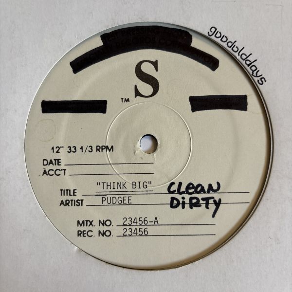 Pudgee Featuring Lord Tariq, Notorious B.I.G. - Think Big (USオリジナル/激レアテストプレスオンリー/Test Press/マイナー/アングラ)