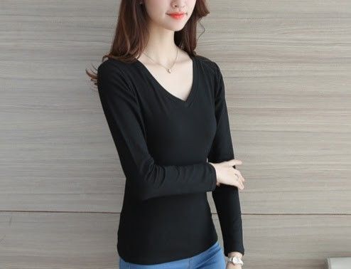 Vネック レディース 長袖 トップス カットソー カジュアル Tシャツ 大きい ゆるい シンプル 春 夏 秋 冬 新作