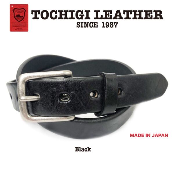 【特別価格】栃木レザー ベルト 日本製 30mm ショルダーレザー 黒 メンズ レディース 牛革 ヌメ革 一枚革 カジュアル