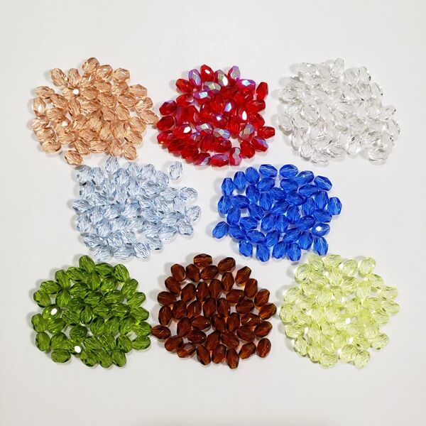 チェコビーズセット ナツメ 7×5mm 40ケ×8色=320ケ