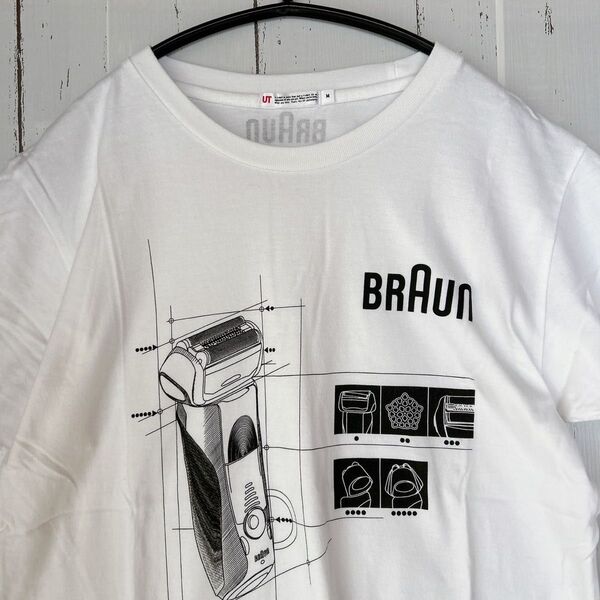 超希少★限定品 ユニクロ ブラウン BRAUN コラボ Tシャツ 半袖 白 M