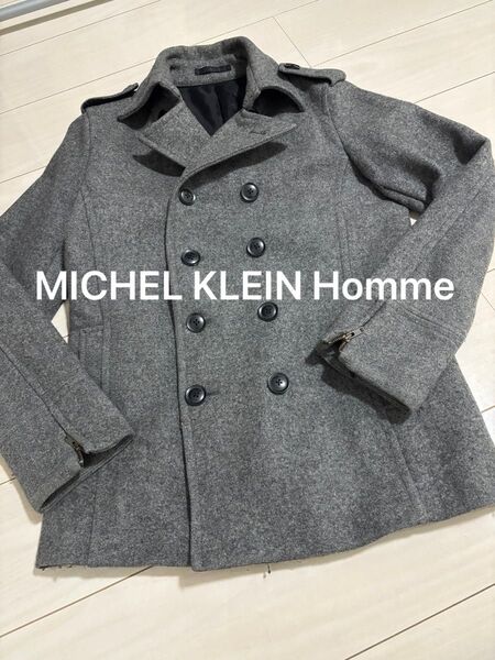 MICHEL KLEIN Hommeミシェルクランオム Pコート コート ウール M グレー