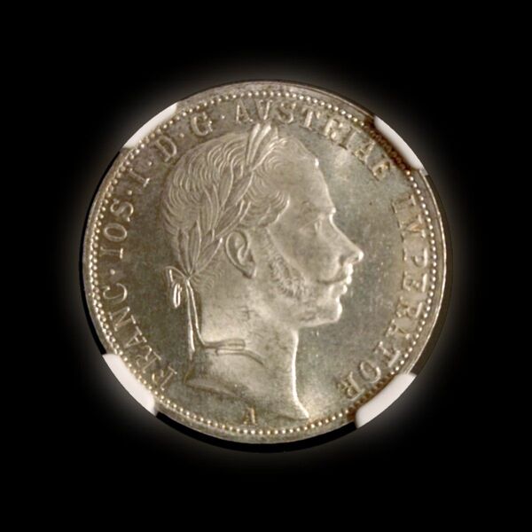 オーストリア フローリン銀貨1861A NGCMS64