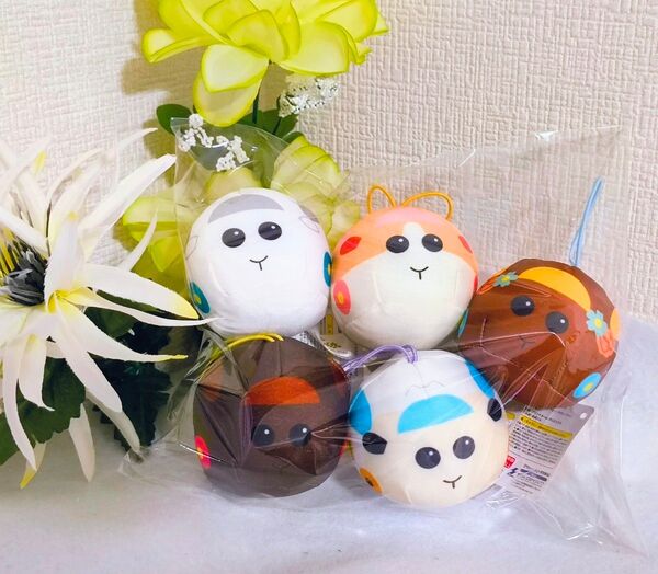 PUI PUI モルカー マスコット ぬいぐるみ ストラップ コンプリート 5個セット