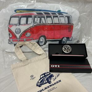 新品未使用 Volkswagen フォルクスワーゲン オリジナル クッション ペンシル&シャープナー トートバッグ