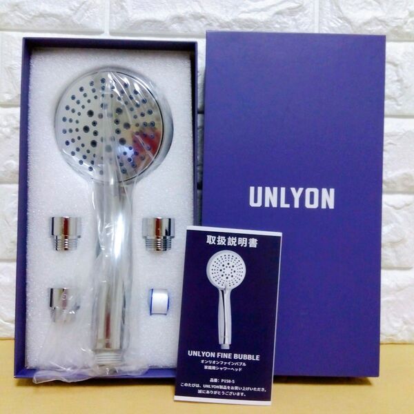 UNLYON シャワーヘッド ファインバブル 節水 高水圧 ミスト 毛穴汚れ 美髪 マッサージ 取り付け簡単