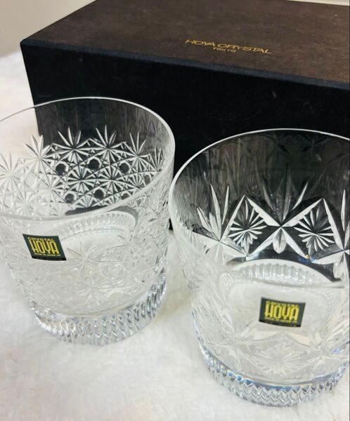 HOYA CRYSTAL ロックグラス クリスタルペアグラス