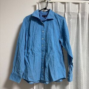 Lands' End 長袖シャツ M ライトブルー コーデュロイ 長袖 シャツ ブルー系 トップス M