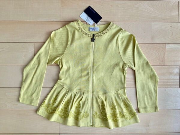 新品・未使用 アナスイミニ ☆ 女の子 ジップカーディガン 120 温度調整 日焼け予防 春夏秋