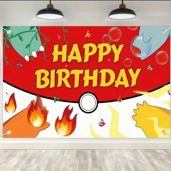 ポケモン タペストリー バースデー 壁面背景