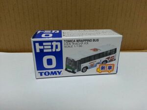 トミカ０　トミカ　ラッピングバス　新車シール　限定　新品未開封　旧青TOMYロゴ 絶版　長期ストック品　希少　初回