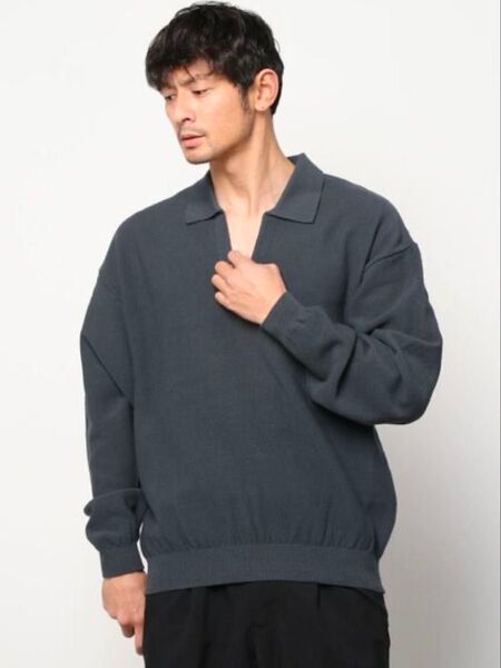 スティーブンアラン steven alan 長袖 ポロシャツ ニット ルーズ