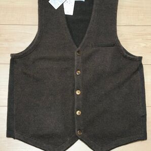 【新品未使用】ジレ ベスト ニット M ブラウン GIM AOKI